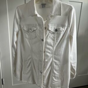 Chico's Classic White Jean Jacket